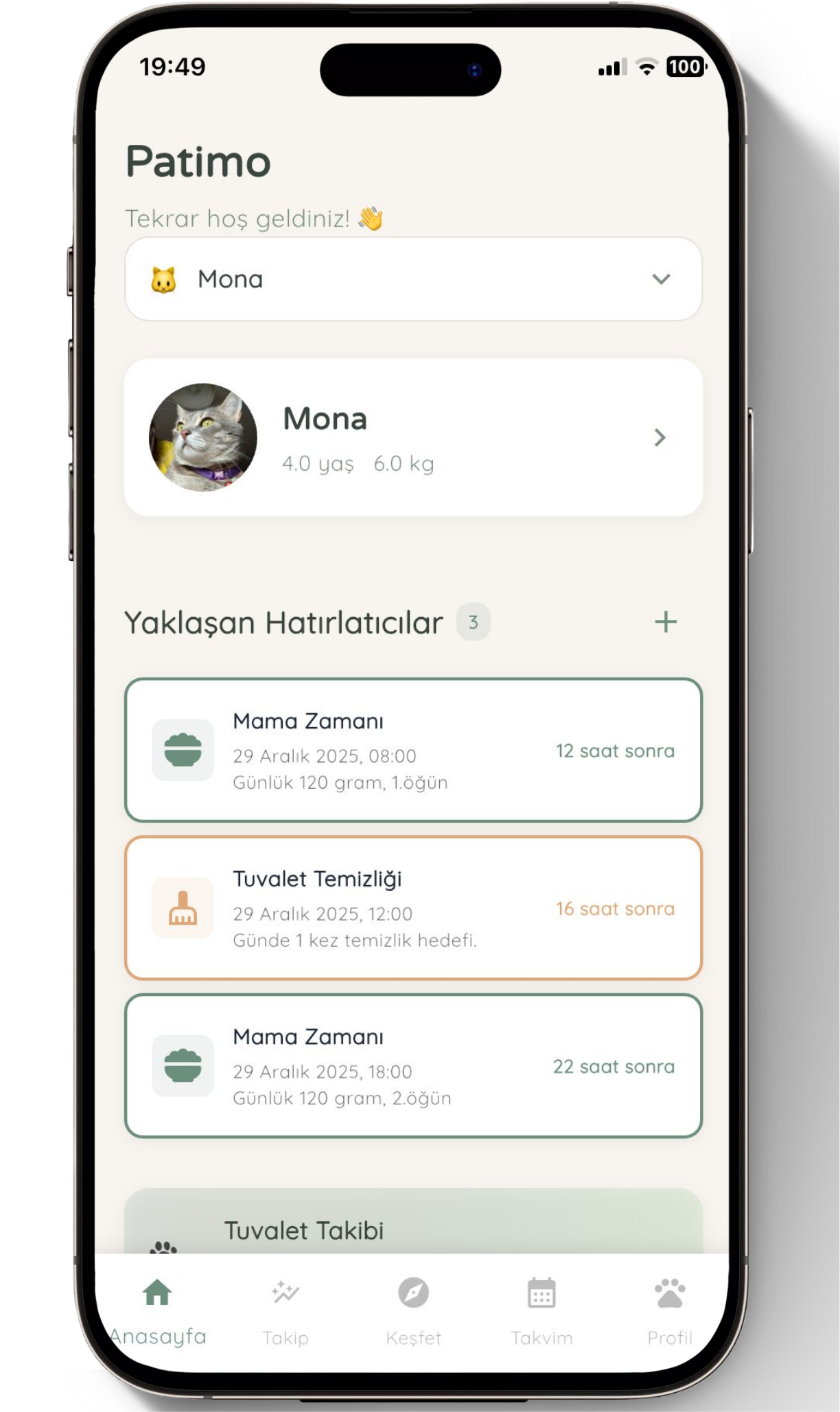 Patimo Uygulama Ekranı